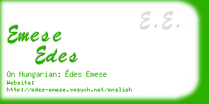 emese edes business card