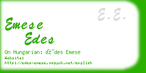 emese edes business card